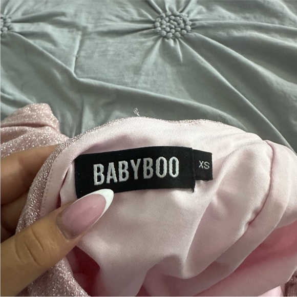 Chic Pink Ruched Mini Dress - Picture 3 of 7